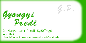 gyongyi predl business card